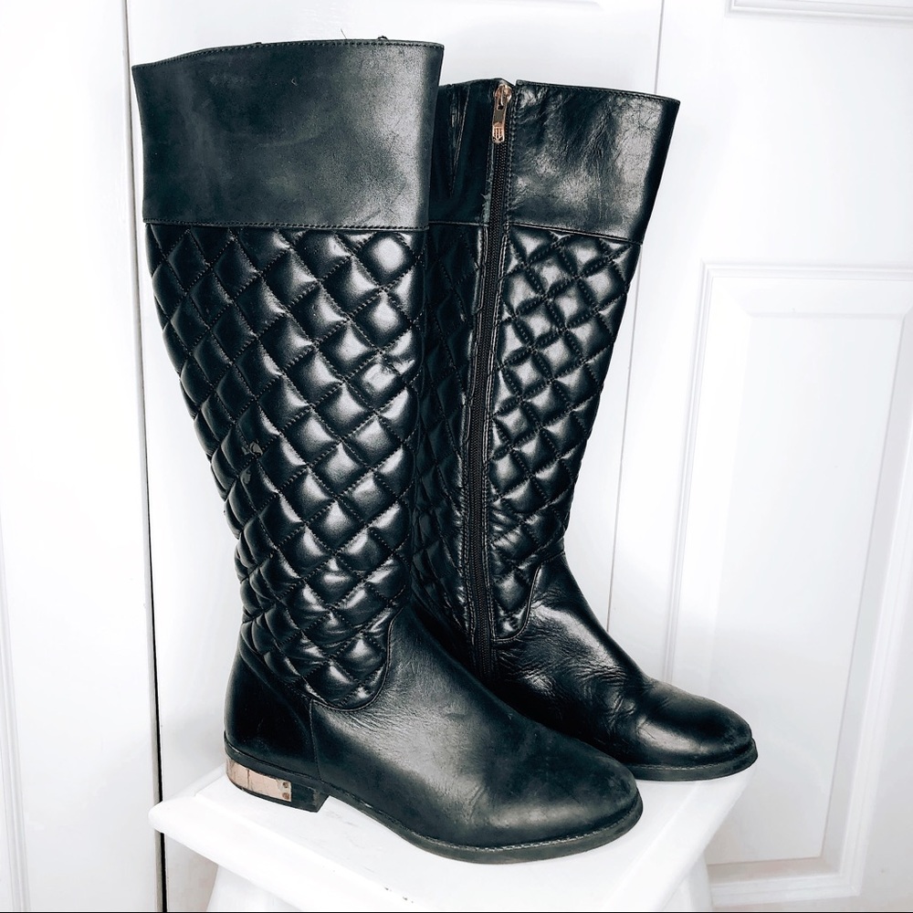 Vince Camuto Quilted Riding Boots 7.5